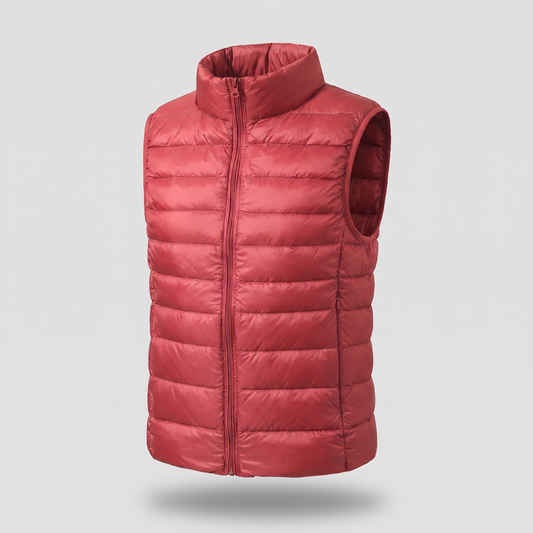 Penelope Weather-Ready Puffer Vest - Red