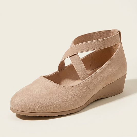 Penrose Strap Wedge Sandals - Beige