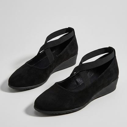 Penrose Strap Wedge Sandals - Black