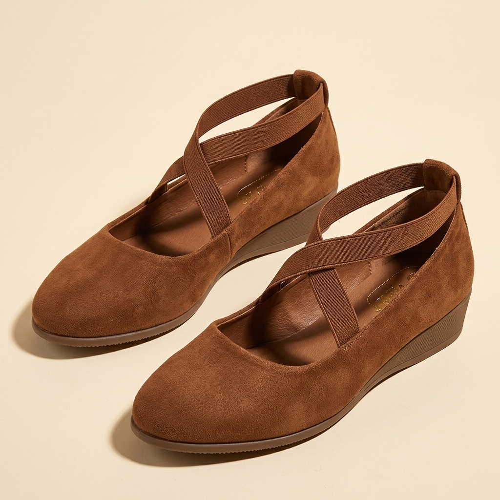 Penrose Strap Wedge Sandals - Brown