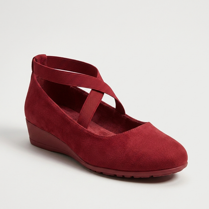 Penrose Strap Wedge Sandals - Red