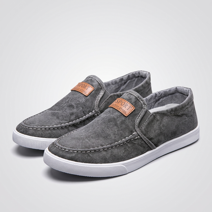 Percival Breeze Canvas Loafers - Grey