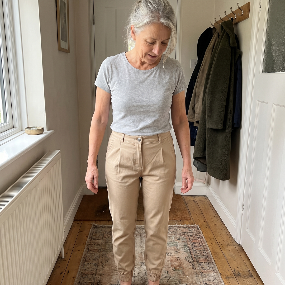 Polished Tapered Ankle Trousers