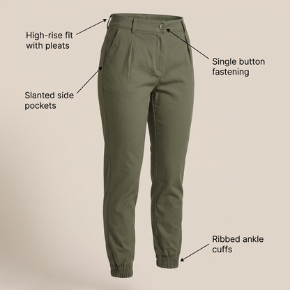 Polished Tapered Ankle Trousers