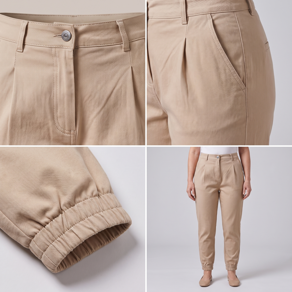 Polished Tapered Ankle Trousers