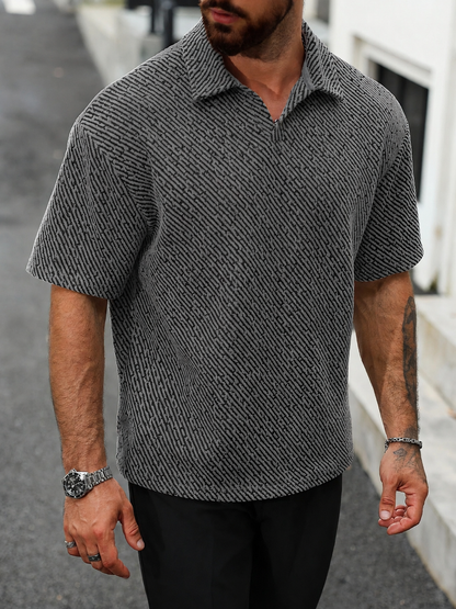 Portwell Classic Knit Polo - Grey
