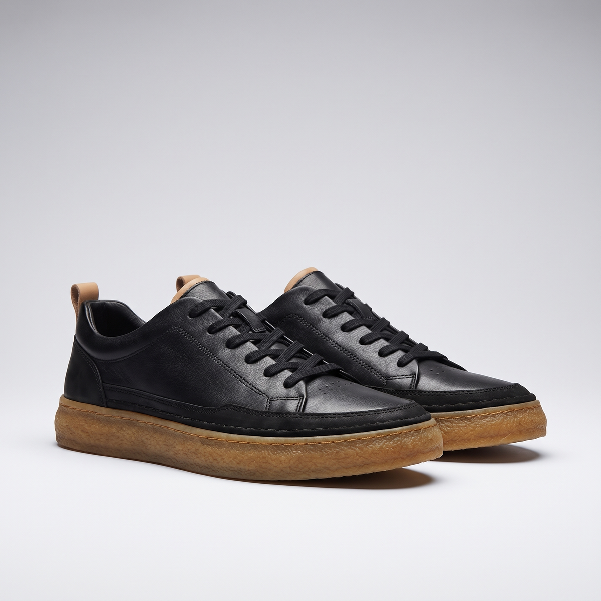 Portwell Urban Leather-Look Shoes - Black
