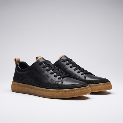 Portwell Urban Leather-Look Shoes - Black