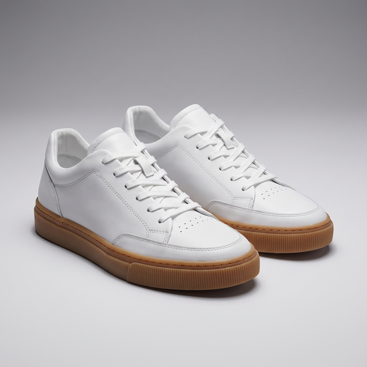 Portwell Urban Leather-Look Shoes - White