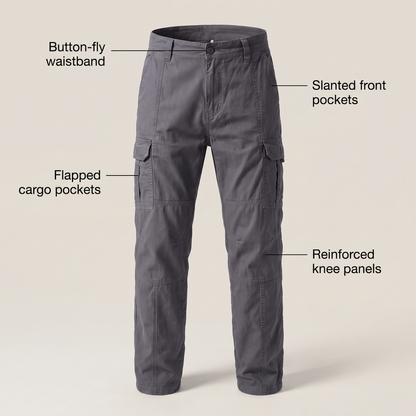 Premium Cotton Utility Trousers
