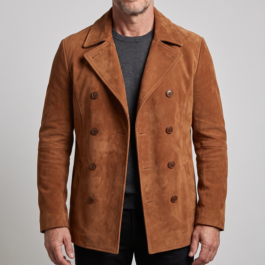 Premium Suede-Look Tailored Coat
