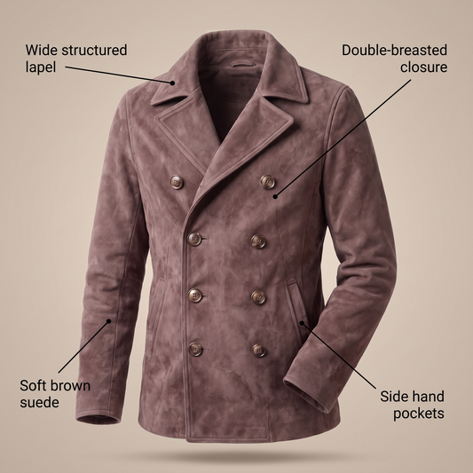 Premium Suede-Look Tailored Coat
