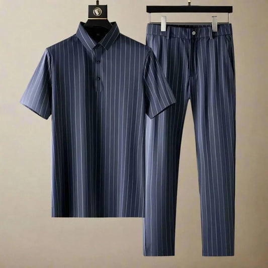 Raffaello Pinstripe Set - Blue