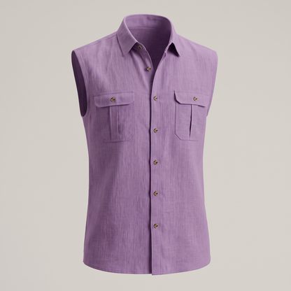 Rafferty Casual Utility Shirt - Purple