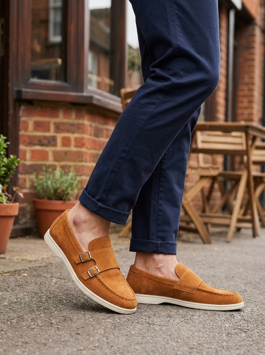 Ramsbury Suede-Look Buckle Loafers