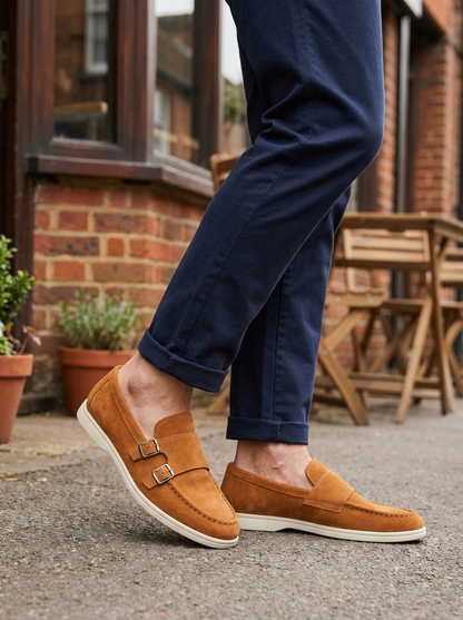 Ramsbury Suede-Look Buckle Loafers