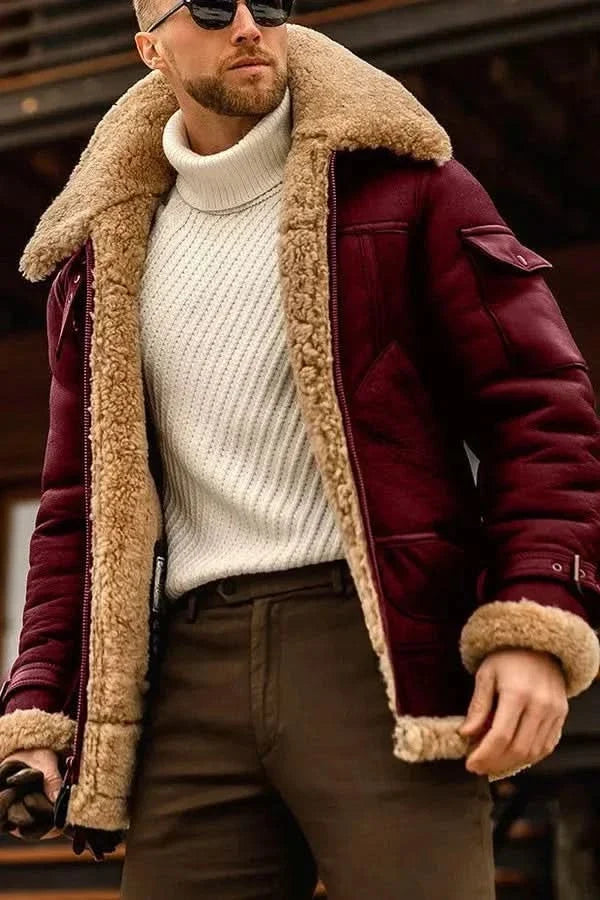 Ravello Leather-Look Jacket - Red