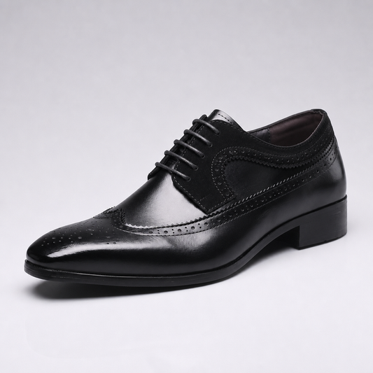 Ravello Oxford Brogue Dress Shoes - Black