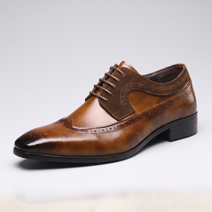 Ravello Oxford Brogue Dress Shoes - Brown