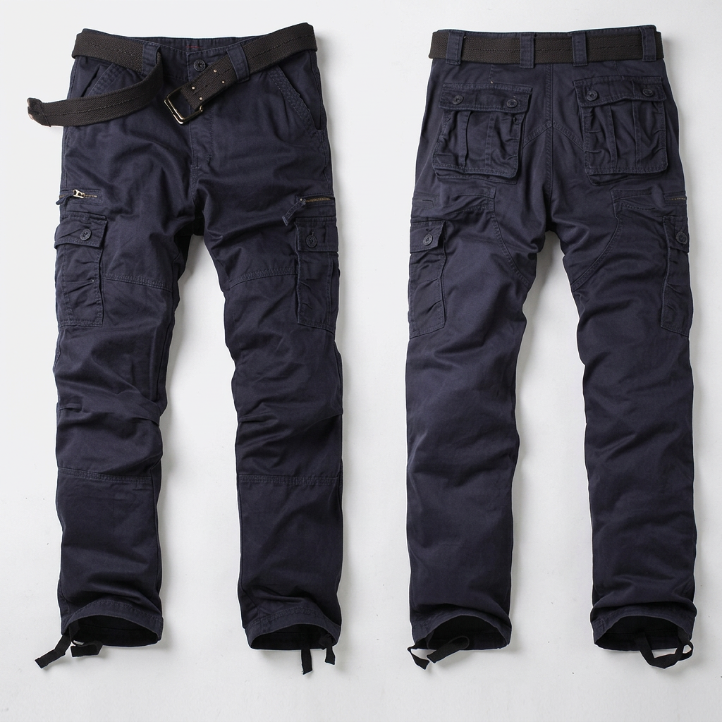 Ravenford Heavy-Duty Cargo Trousers - Dark Blue