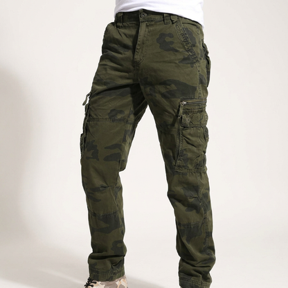 Ravenford Heavy-Duty Cargo Trousers - Green Camouflage