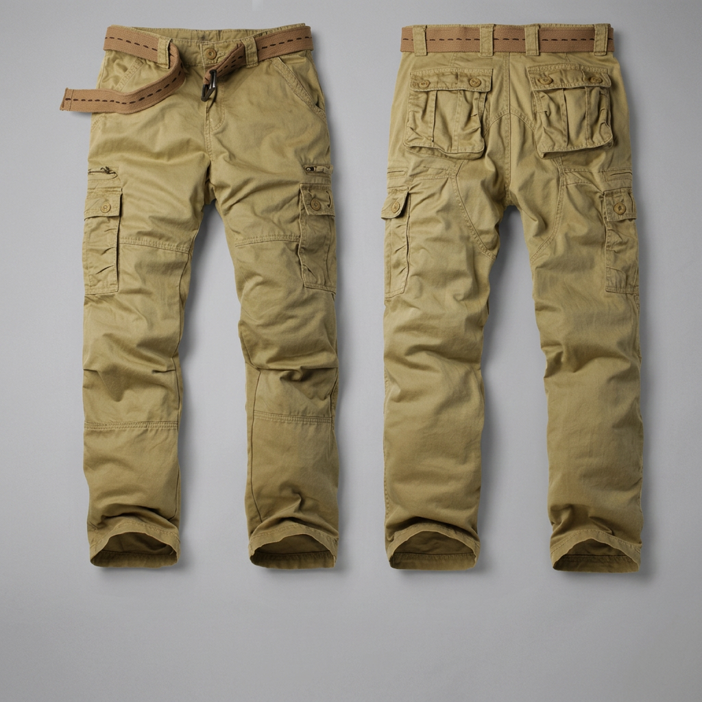 Ravenford Heavy-Duty Cargo Trousers - Khaki