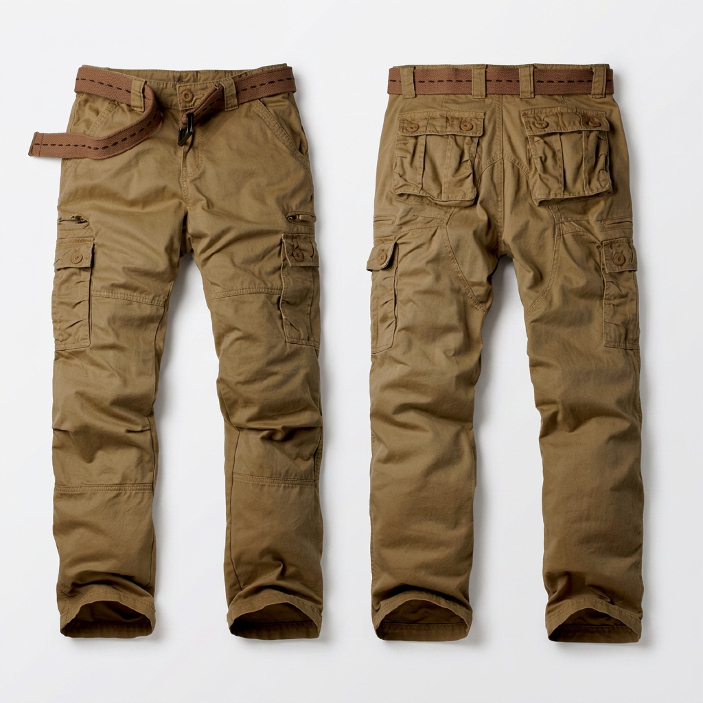 Ravenford Heavy-Duty Cargo Trousers - Light Brown