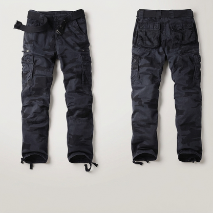 Ravenford Heavy-Duty Cargo Trousers - Navy Camouflage