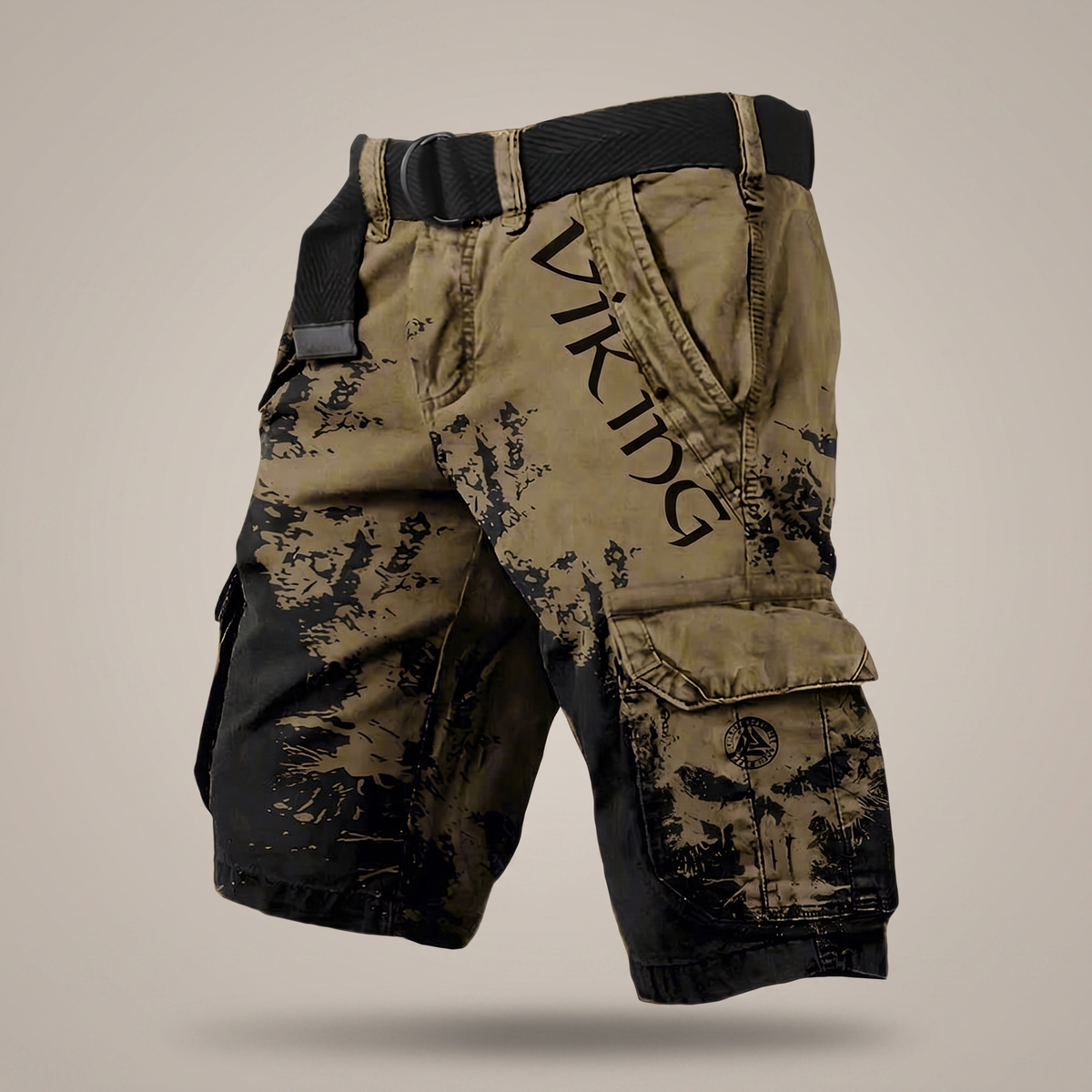 Ravenscar Rugged Cargo Shorts - Green and Black
