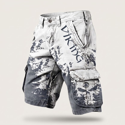 Ravenscar Rugged Cargo Shorts - White and Grey