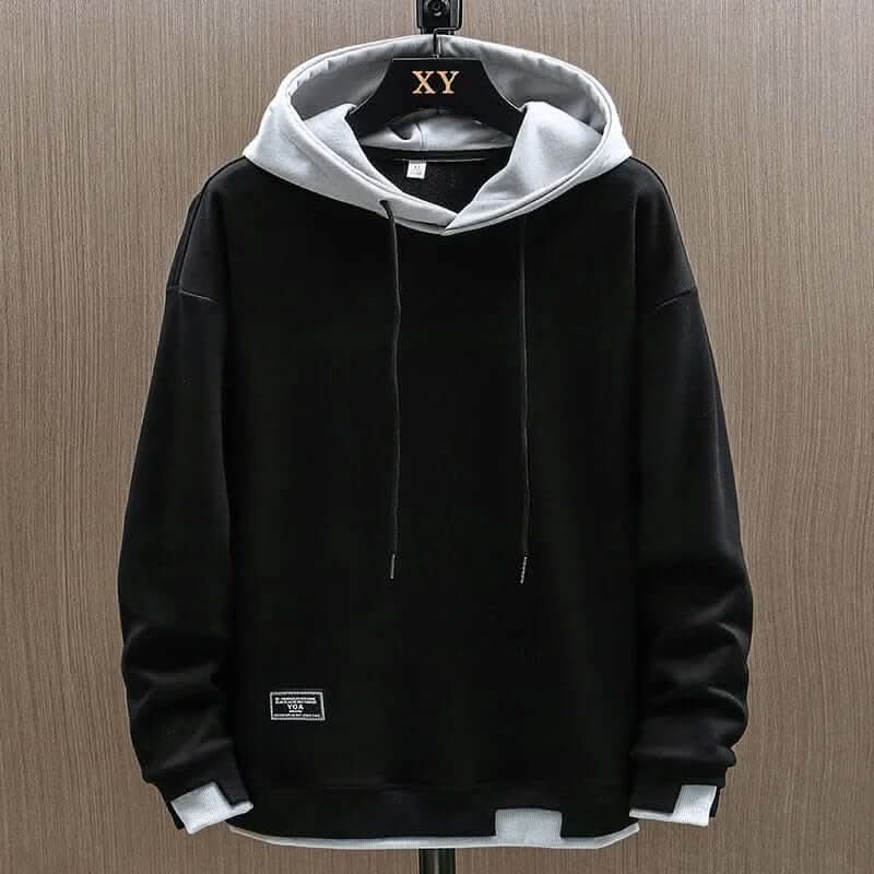 Ravon Two-Tone Hoodie - Black