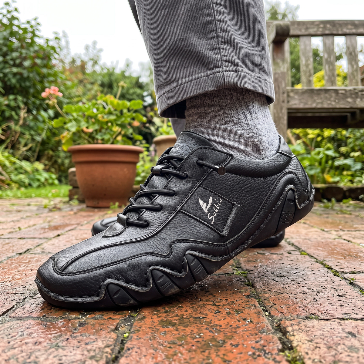 Redbourne Leather-Look Trainers