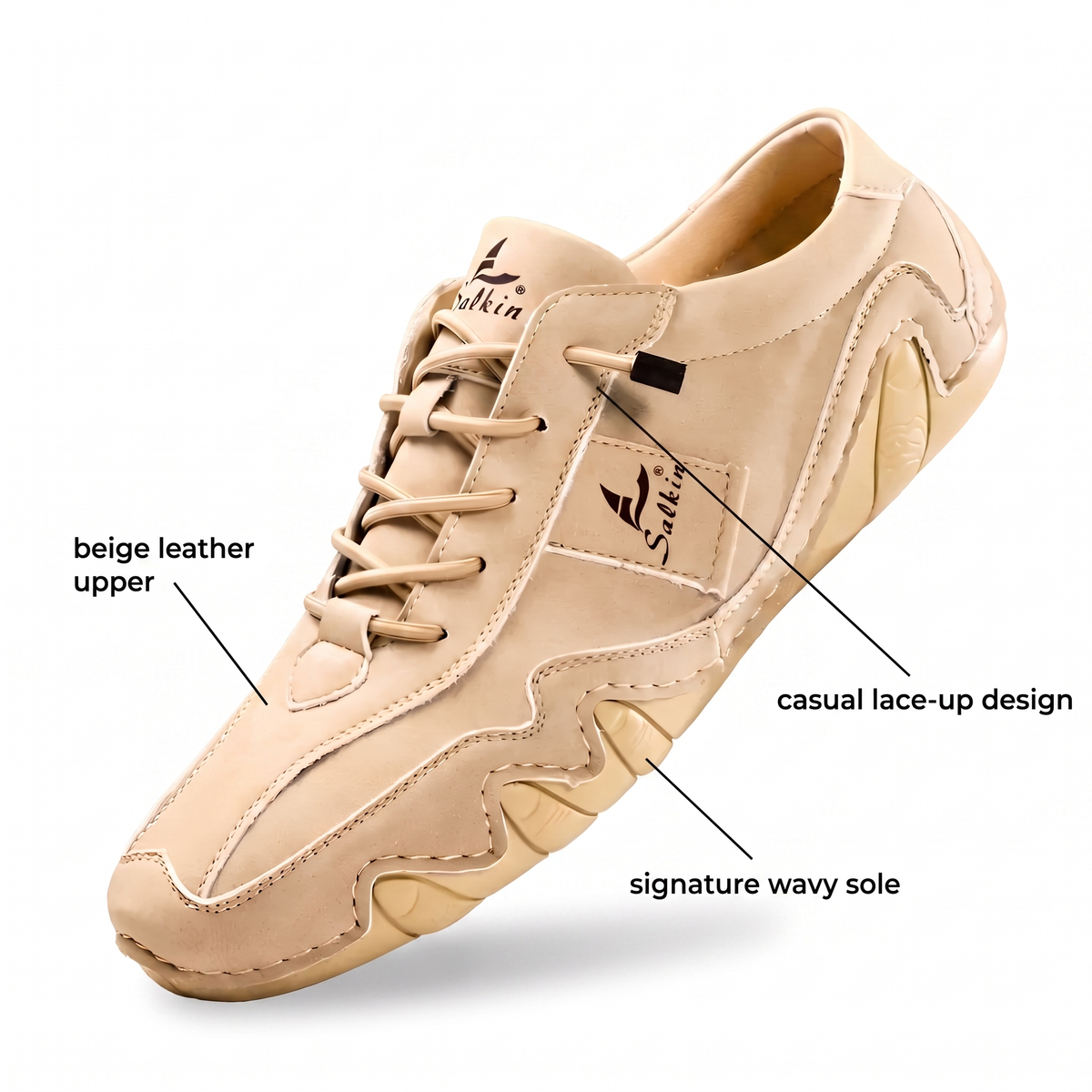 Redbourne Leather-Look Trainers