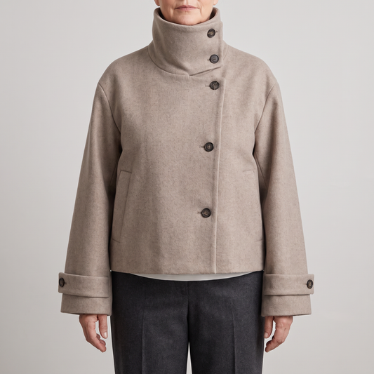 Refined High Neck Jacket