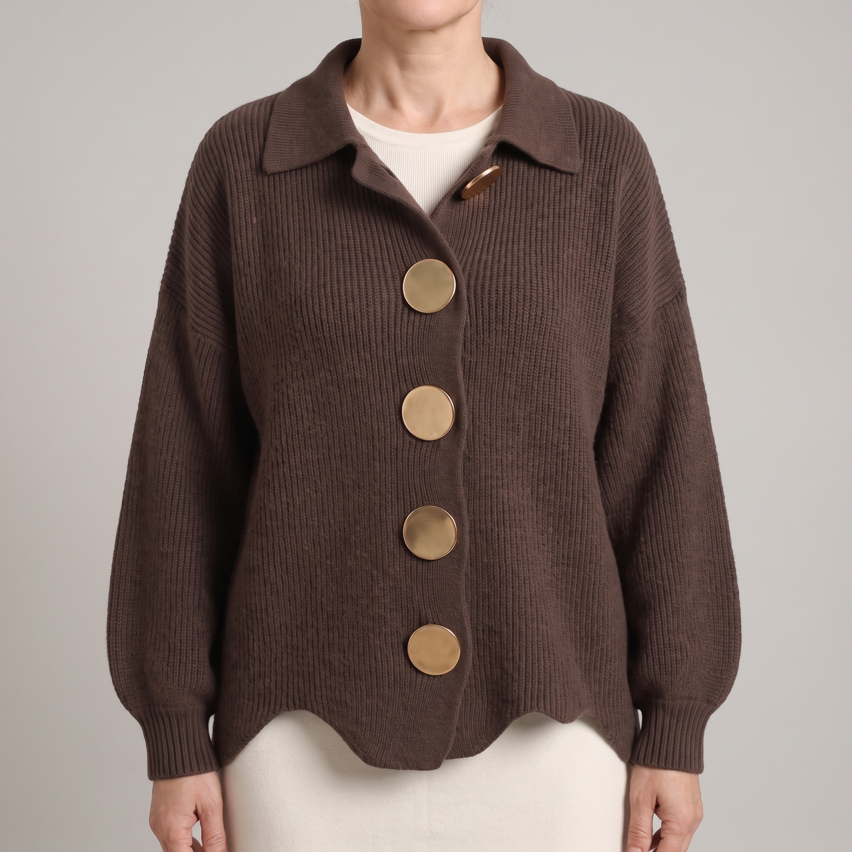 Refined Layer Knit Cardigan