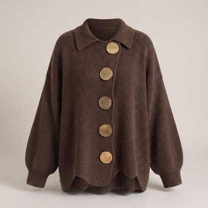 Refined Layer Knit Cardigan - Mocha