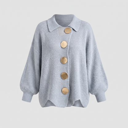 Refined Layer Knit Cardigan - Sky Blue