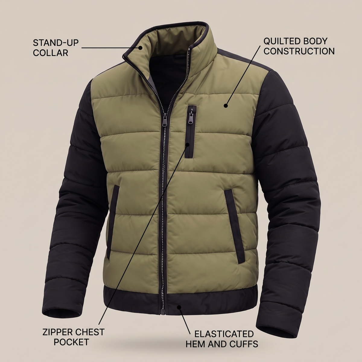Refined Quilted Layer Jacket