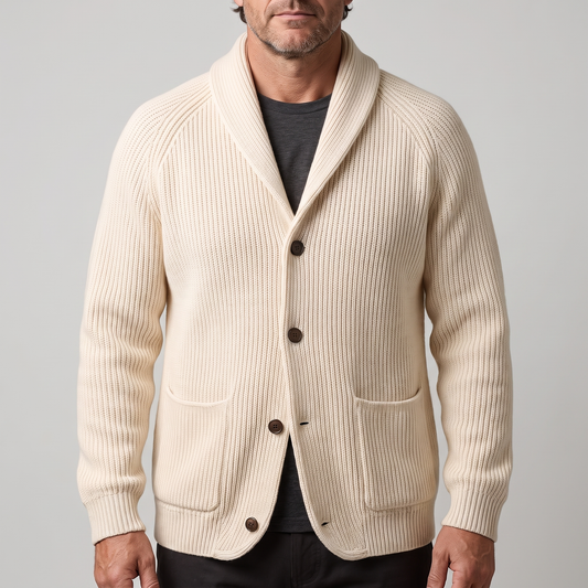 Refined Ribbed Knit Blazer