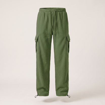 Relaxed Multi Pocket Jogger Trousers - Army Green