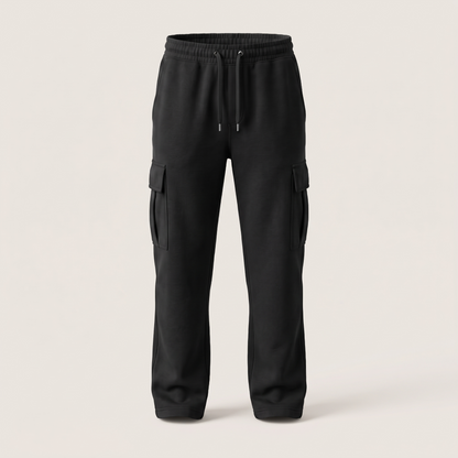 Relaxed Multi Pocket Jogger Trousers - Black