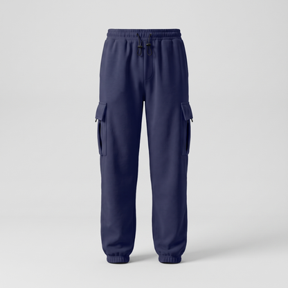 Relaxed Multi Pocket Jogger Trousers - Navy Blue