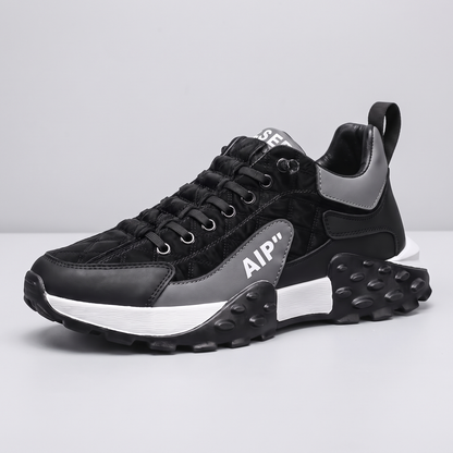 Retro Comfort Running Trainers - Black