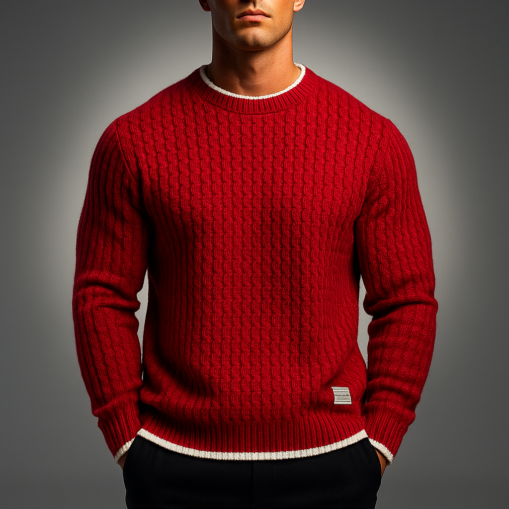 Rhettford Knit Pullover - Red
