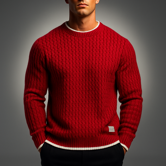 Rhettford Knit Pullover - Red