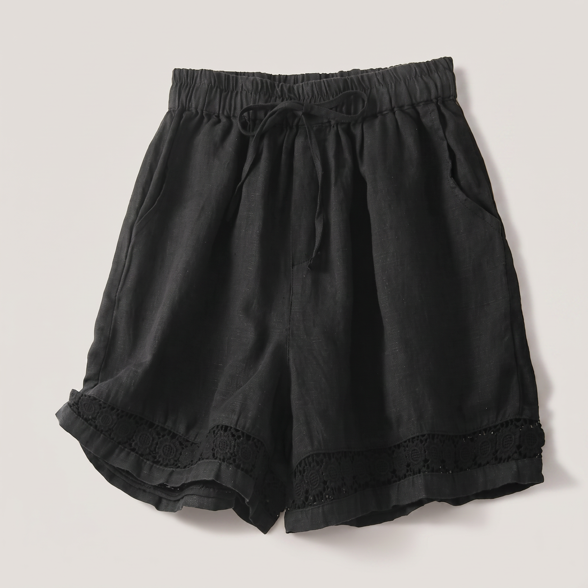 Rica Linen Shorts - Black