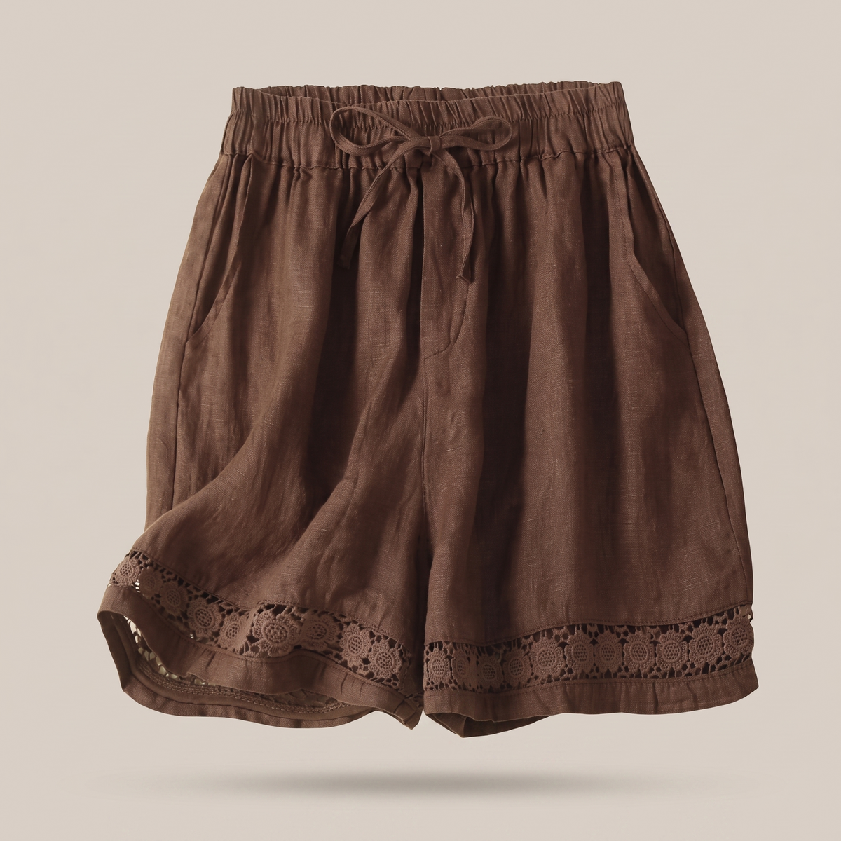 Rica Linen Shorts - Brown