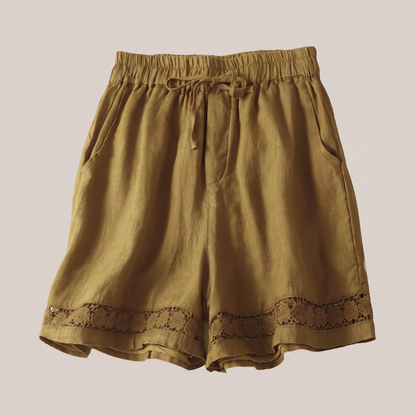 Rica Linen Shorts - Khaki