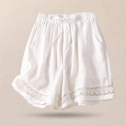 Rica Linen Shorts - White