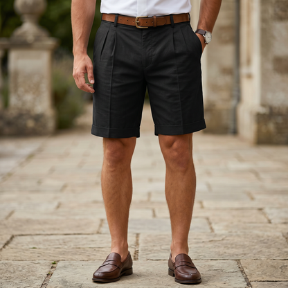 Richmond Tailored Summer Shorts - Black